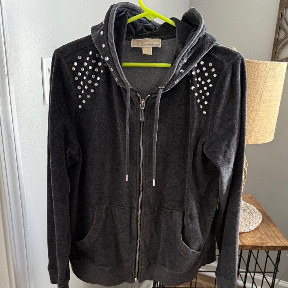 Michael Kors Black Studded Hoodie